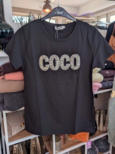 Shirt coco schwarz silber - t-shirt,
