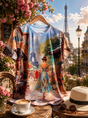 Damen shirt paris - damen, t-shirt