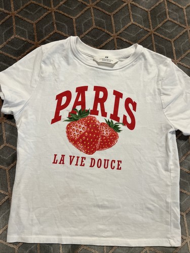Weißes shirt mit paris - mit,