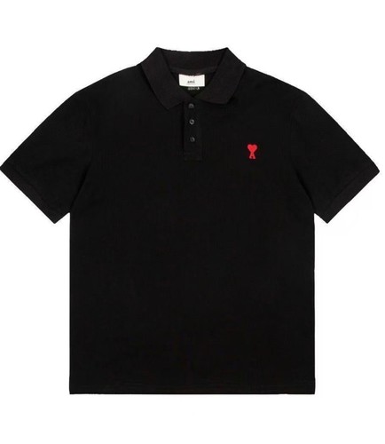 Ami paris poloshirt schwarz - poloshirt,