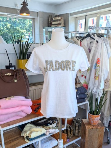 Shirt adore weiß - j'adore, silber