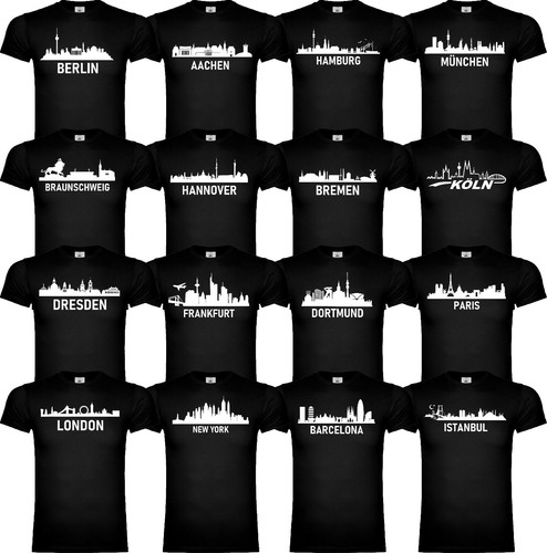 Shirt skyline stadt städte - stadt,