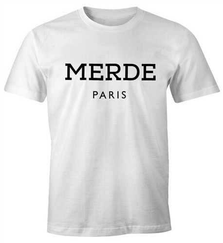 Merde paris herren shirt - herren, t-shirt