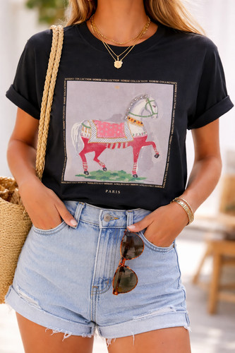 Shirt pferde print - t-shirt, paris