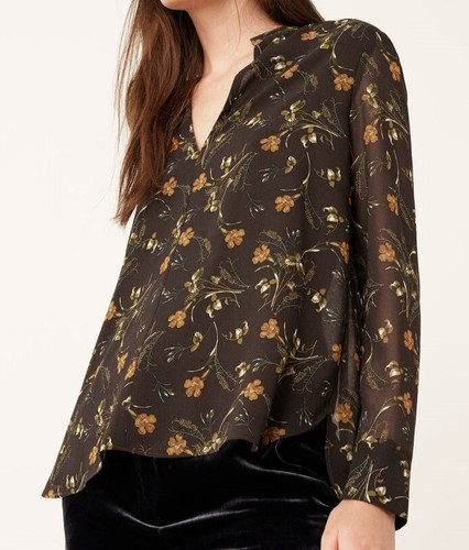 Mango bluse shirt braun - bluse,